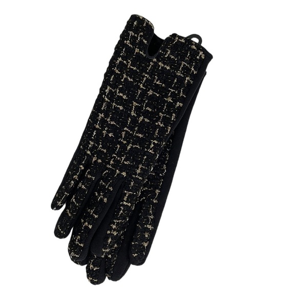Riah Fashion Driving Gloves NWT Smartphone Touch Black Gold Small S - Picture 1 of 10